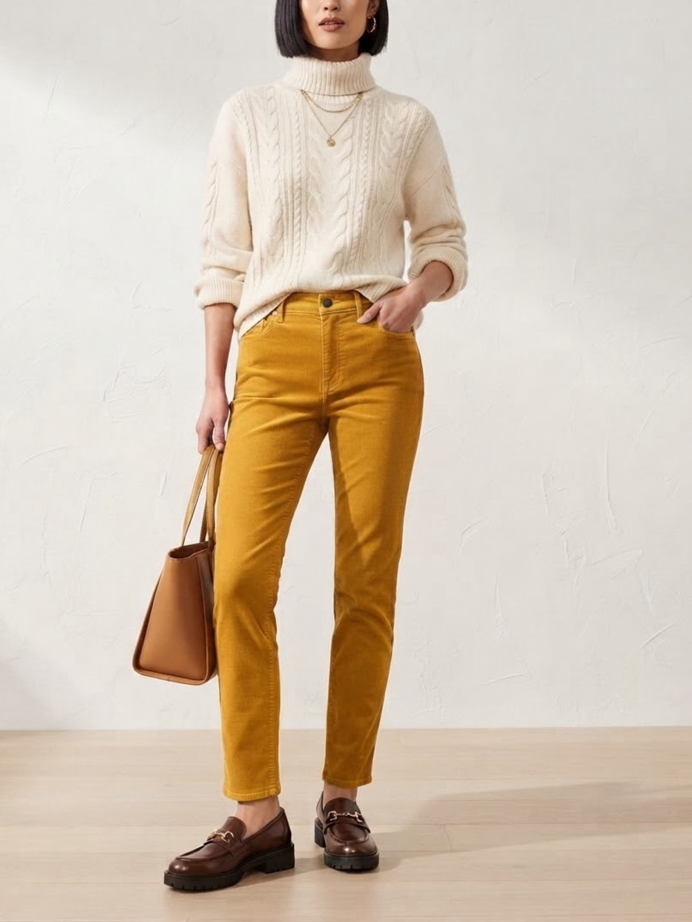 LOFT Skinny Corduroy Jeans in Burnt Orange